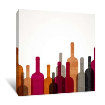 Image of Vector Illustration Of An Abstract Wine Background Canvas Print