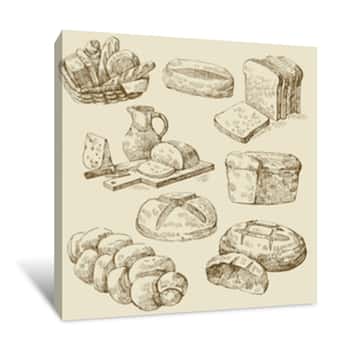 Image of Vector Bakery Seamless Canvas Print
