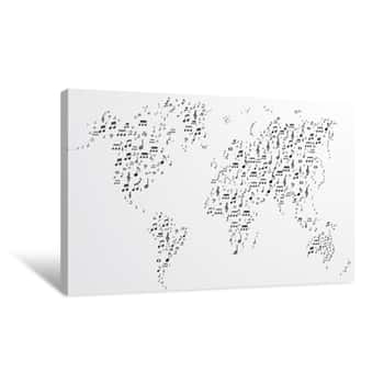 Image of Abstract Musical World Background Canvas Print