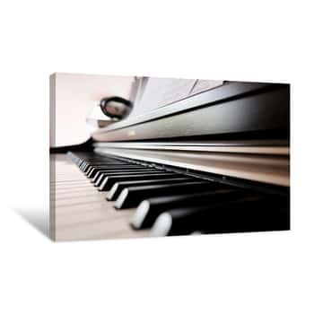 Image of Close-Up Of Piano Keys Canvas Print