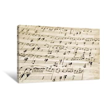 Image of Old Musical Notebook Canvas Print