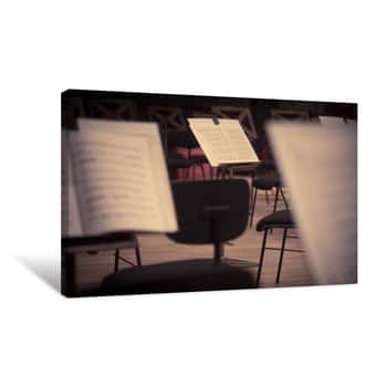 Image of Music Sheet With Notes Canvas Print