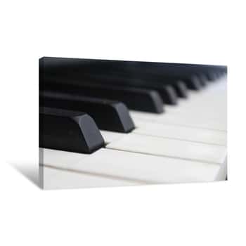 Image of Close-up Of Piano Keys Canvas Print