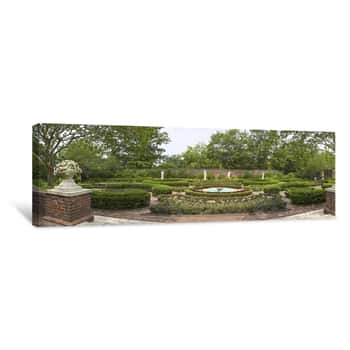 Image of Formal Garden at Tryon Palace - New Bern, NC Canvas Print