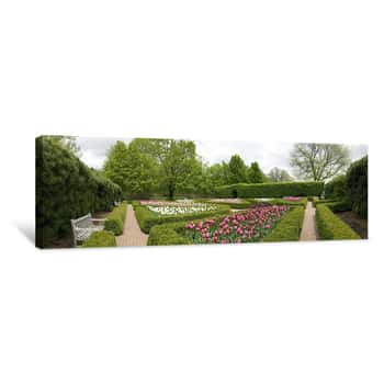 Image of Formal Garden - Kingwood Center Gardens in Mansfield, Ohio Canvas Print