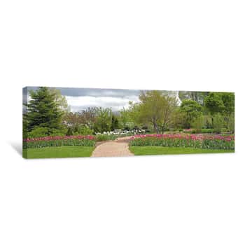 Image of A Springtime Afternoon - Kingwood Center Gardens in Mansfield, Ohio Canvas Print