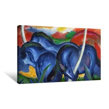 Image of Big Blue Horses Canvas Print