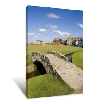 Image of Swilcan Bridge on the 18th Hole at St Andrews Old Golf Course Canvas Print