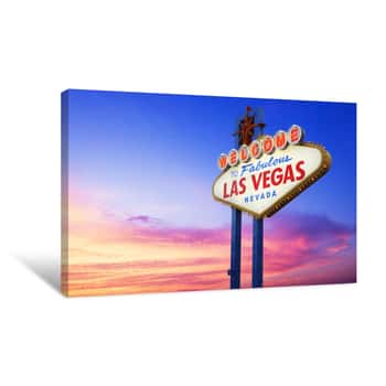 Image of Welcome To Fabulous Las Vegas Sign - Canvas Print