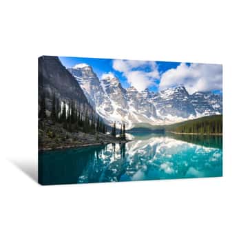 Image of Moraine Lake, Rocky Mountains, Canada Canvas Print