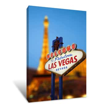 Image of Welcome To Las Vegas Sign - Canvas Print