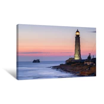 Image of Ship Rack And Lighthouse Canvas Print