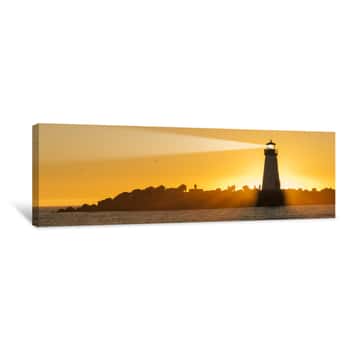 Image of Lighthouse At Ocean Canvas Print