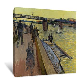 Image of Le Bridge of Trinquetaille in Arles Canvas Print