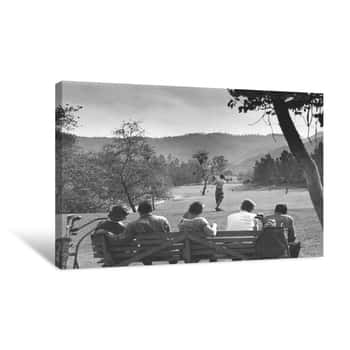 Image of A Golfer Tees Off on the Course in Griffith Park Canvas Print