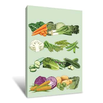 Image of Seasonal Vegetables Canvas Print