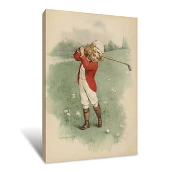 Image of A Little Golfer Canvas Print