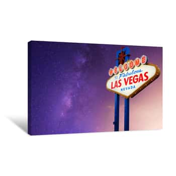 Image of Welcome To Las Vegas Sign -  Canvas Print