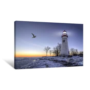 Image of Marblehead Lighthouse Sunrise Canvas Print