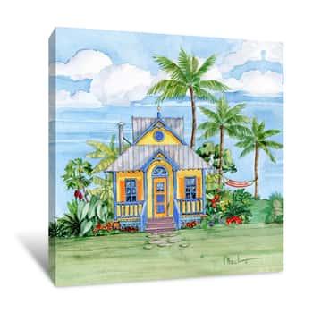 Image of Tropical Cottage II Canvas Print