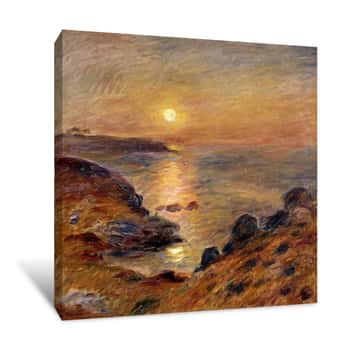 Image of The Setting of the Sun at Douarnenez Canvas Print