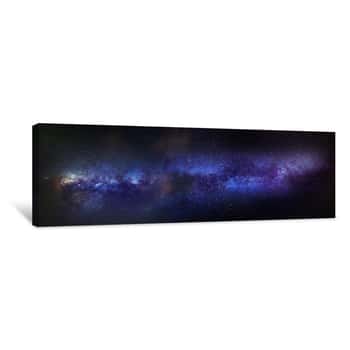 Image of Blue Night Sky Milky Way Canvas Print
