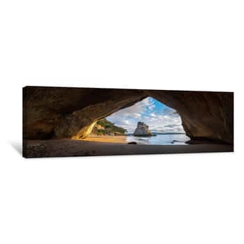 Image of Cathedral Cove, New Zealand  Canvas Print