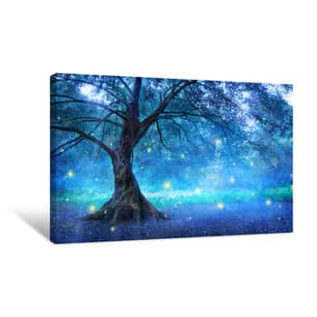 Image of Fairy Tree In Mystic Forest Canvas Print