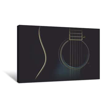 Image of Guitar Abstract Canvas Print