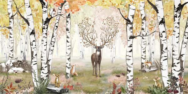 Amazing Antlers Autumn Wall Mural