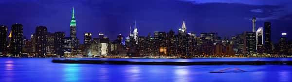 East River Midnight Blue NYC Wall Mural