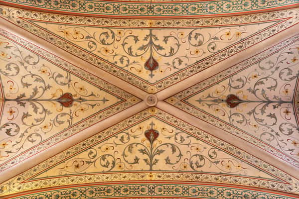 REGGIO EMILIA, ITALY - APRIL 14, 2018: The Floral Ceiling Fresco In Church Chiesa Di San Francesco From 19  Cent  Wall Mural