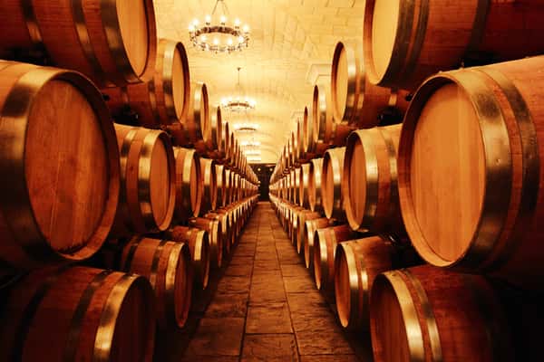 Wine Cellar With  Barrels Wall Mural