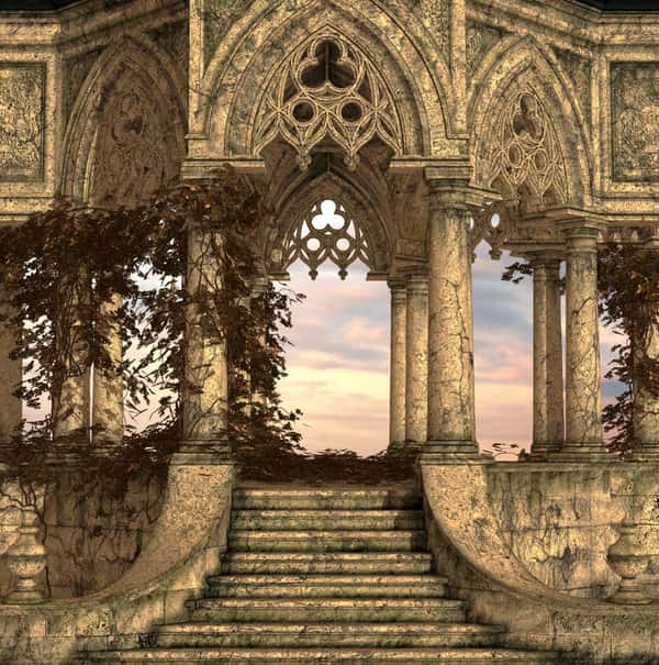 Ancient Royalty Stairs Wall Mural