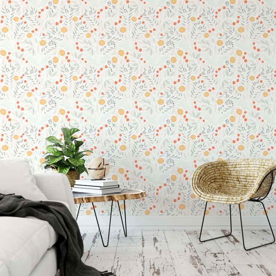 Astrid White Wallpaper by Amy MacCready
