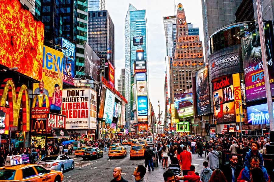 Times Square New York City Life Wall Mural