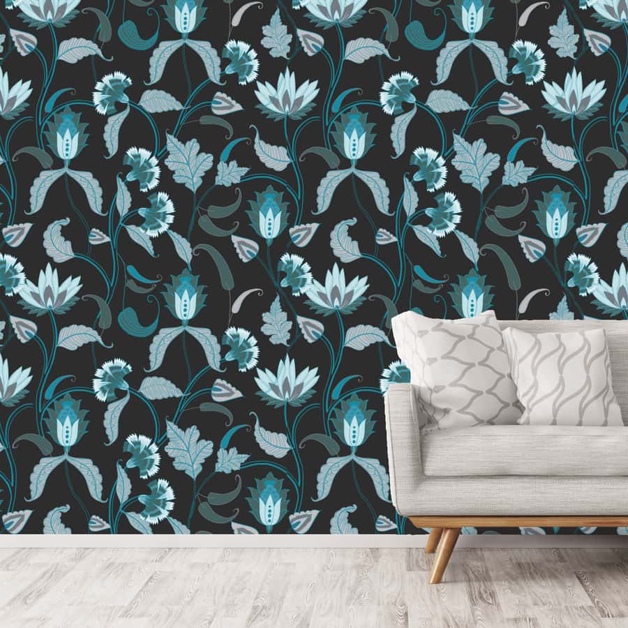 Indian Floral Wallpaper by Monor Designs