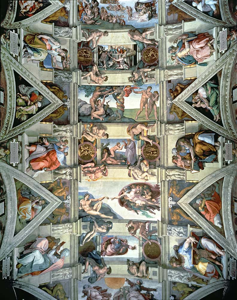 Sistine Chapel Ceiling and Lunettes Painting Wall Mural