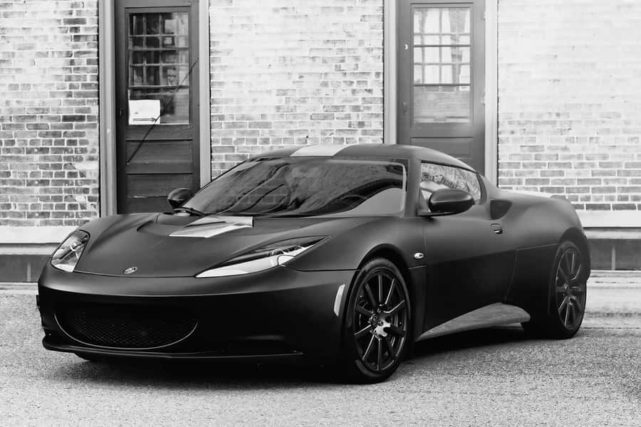 Black and White Photo of Lotus Evora Wall Mural