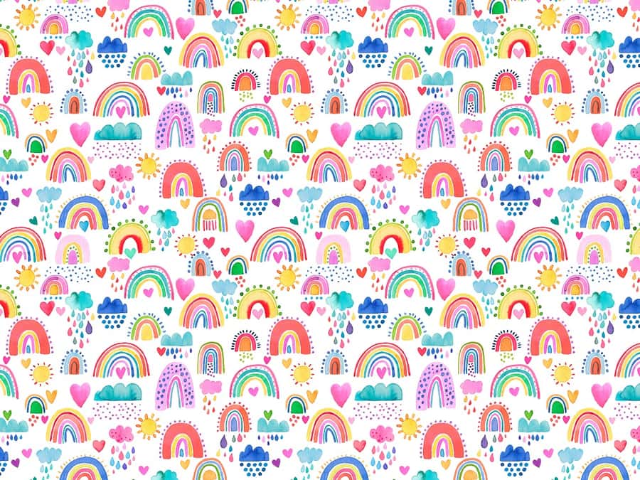 Lovely Rainbows Kids Wall Mural