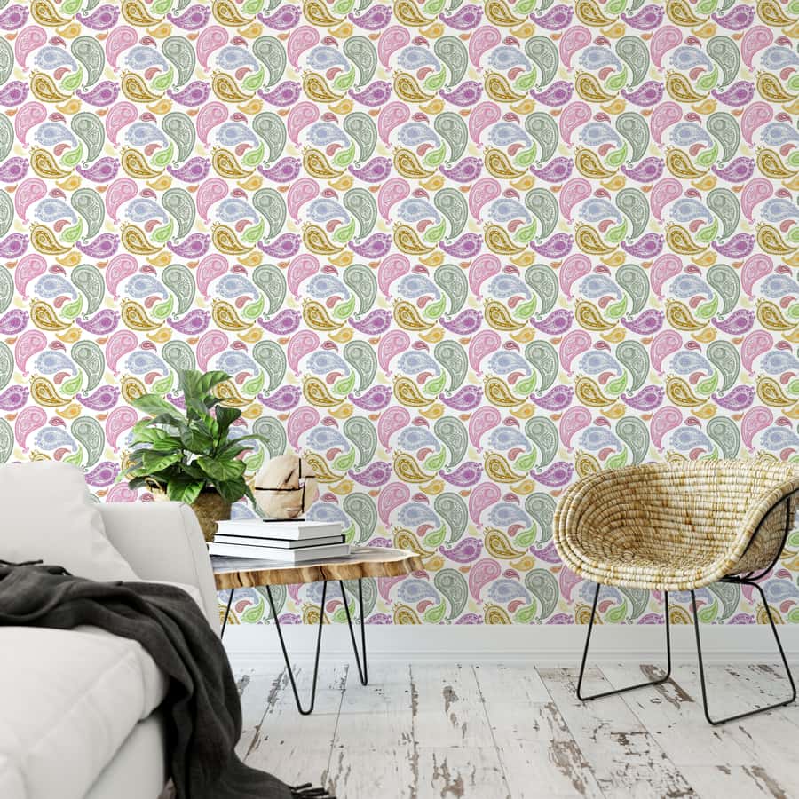 Pastel Paisley Wallpaper