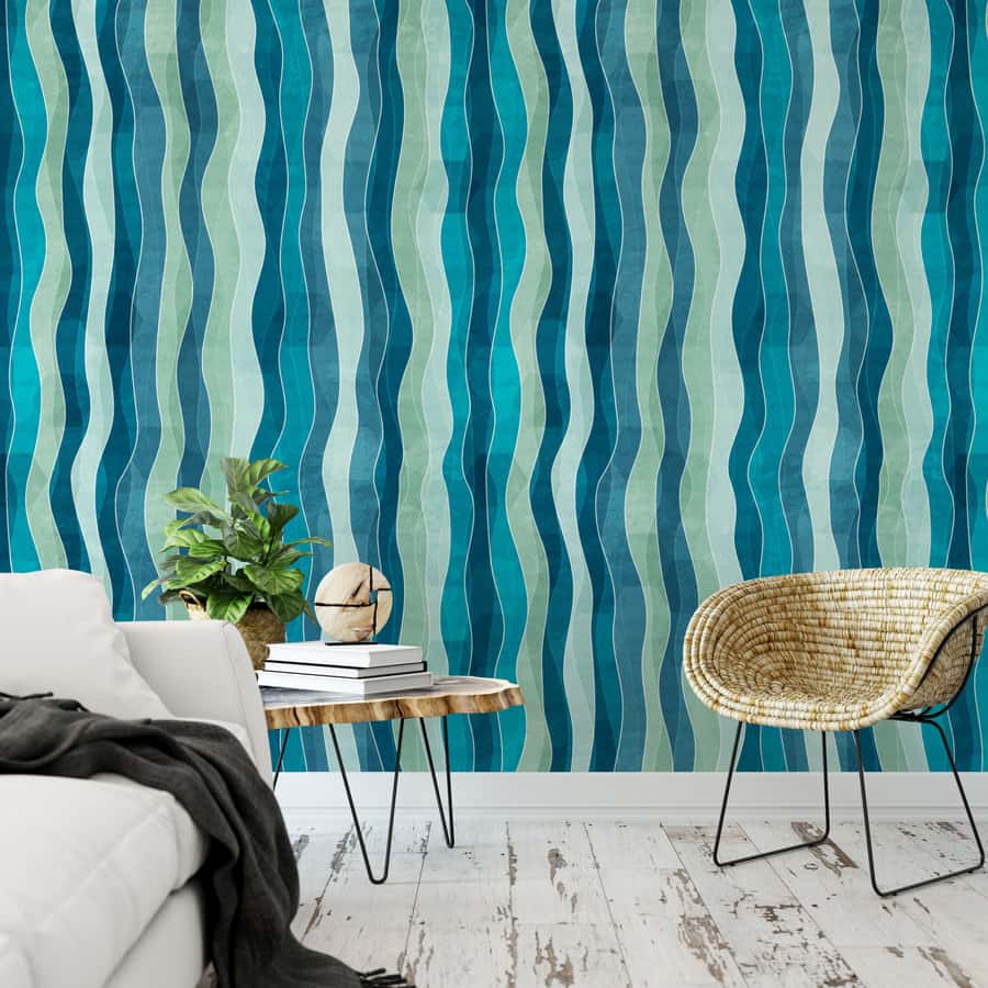 Rolling Tide Stripes Wallpaper