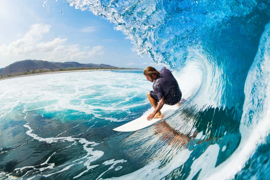 Man Surfing a Wave Wall Mural