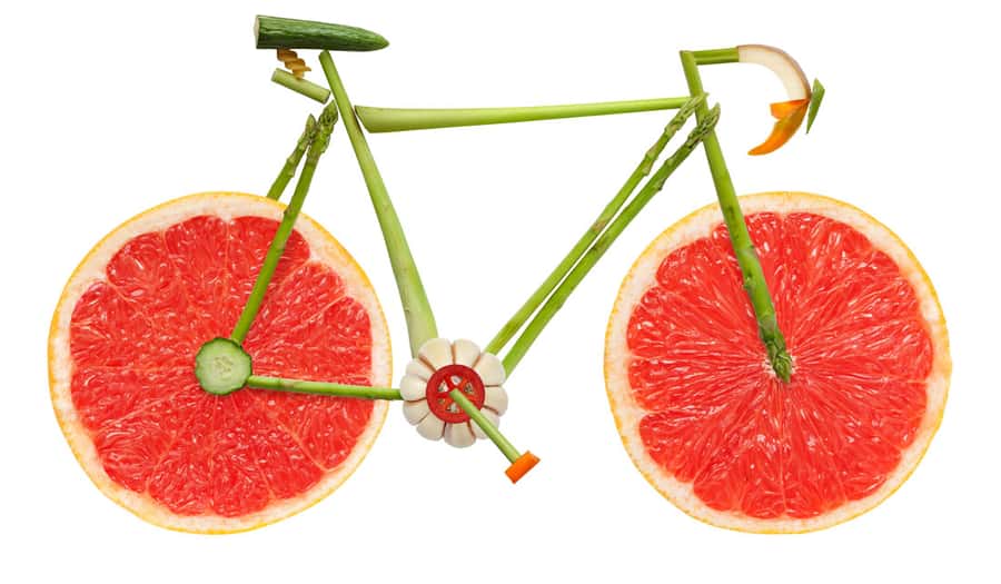 Fruit & Vegetable Bicycle Wall Mural